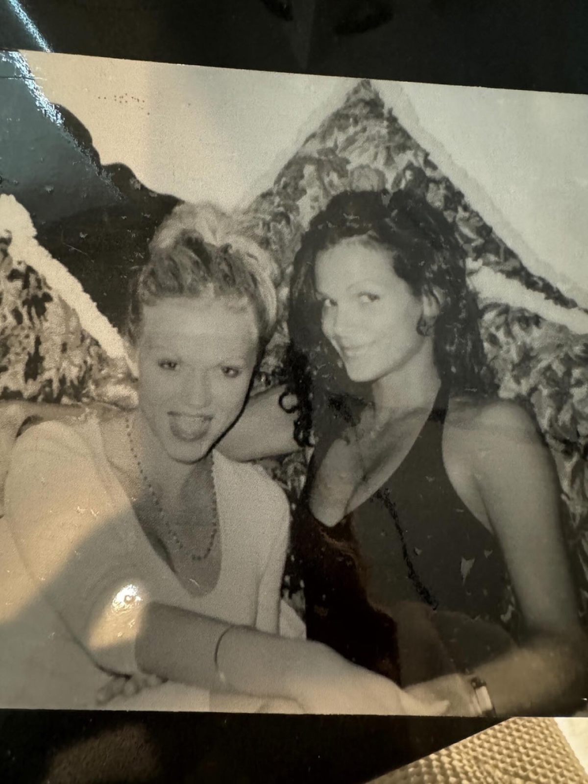 Alysha, playful, with a friend
